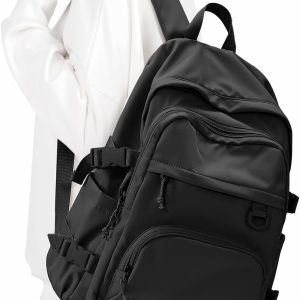 Lightweight Black  Backpack for Women Men Cute  Bag for Teens  Boys High  Backpack for Students Waterproof Casual Daypack Backpack