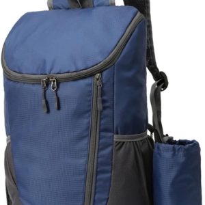 Portable Foldable Backpack Folding Mountaineering Bag, Ultralight Outdoor Cycling Rucksack, Travel Hiking Knapsack(Dark Blue)