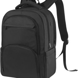 Laptop Backpack, Travel Backpacks for Men Women, Business Anti Theft Computer Backpack with USB Charging Port, Water Resistant  Book Bag Work Backpack Bookbag Fits 15.6 Inch Notebook, Black