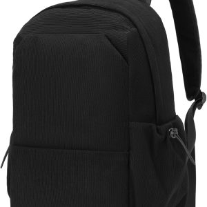Laptop Backpack for Women and Men, Waterproof Lightweight Travel Daily Rucksack Casual 15.6 inches Computer Bags for , Black Corduroy